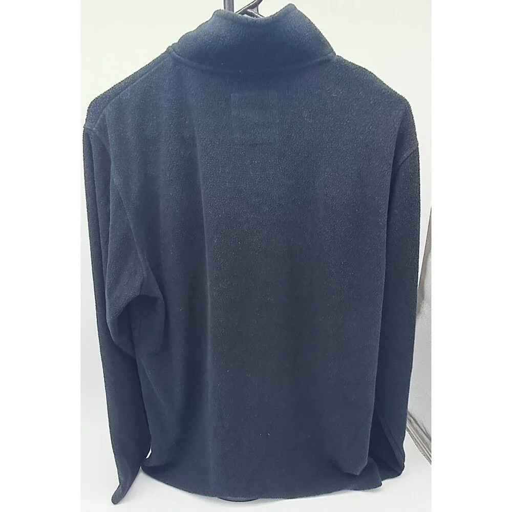 Freefly Bamboo Polar Pullover Men's Medium Black Fleece Snap Buttons